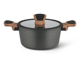 Fissman Diamond lábas, 20x10 cm, 2,6L, Alumínium, Fekete