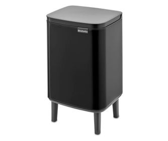 Кош за боклук Brabantia Bo Small Hi 1006645, 7 л, Повдигнат, Плавно и безшумно отваряне, Черен мат