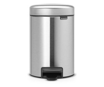 Кош за боклук с педал Brabantia NewIcon 649003, 3 л, Плавно затваряне, Противоплъзгаща основа, Устойчив на пръстови отпечатъци,