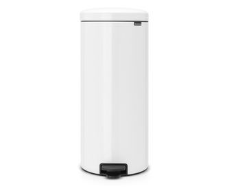 Кош за боклук с педал Brabantia NewIcon 649049, 30 л, Плавно затваряне, Противоплъзгаща основа, Бял