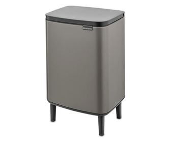 Кош за боклук Brabantia Bo Small Hi 1006648, 12 л, Плавно и безшумно отваряне, Сив