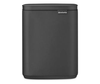 Кош за боклук Brabantia Bo Small 1006622, 4 л, Плавно и безшумно отваряне, Черен мат