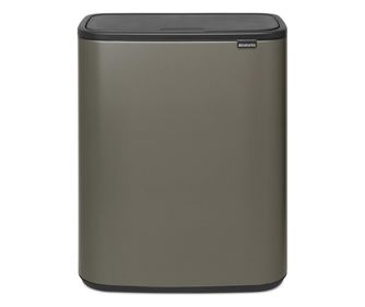 Кош за боклук Brabantia Bo Touch 1001276, 60 л, Плавно и безшумно отваряне, Голям отвор, Бронз