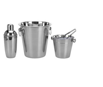 Koopman Excellent Houseware bárszett, rozsdamentes acél, 500ml, szürke