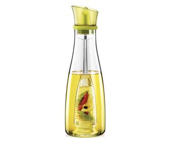 Oliviera Pufo Glass Infusion със силиконов инфузер и капкомер за течности, олио, оцет, 500 ml