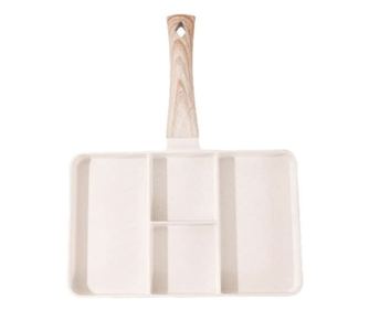 Pufo Breakfast grill serpenyő 4 rekesszel, 27 x 18 cm, fehér