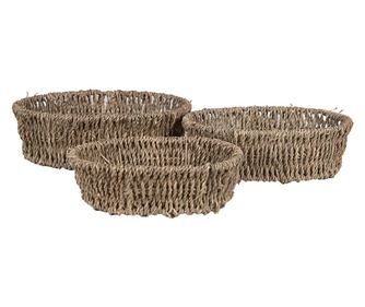 Set 3 košar 27x22x8 cm, 24x18x7 cm, 21x16x6 cm