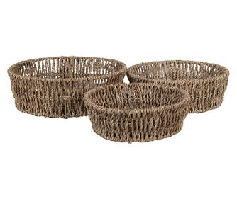 Set 3 košar 24x8 cm, 22x7 cm, 19x6 cm