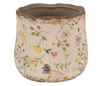 Ghiveci flori ceramica multicolora Flower 11x10 cm