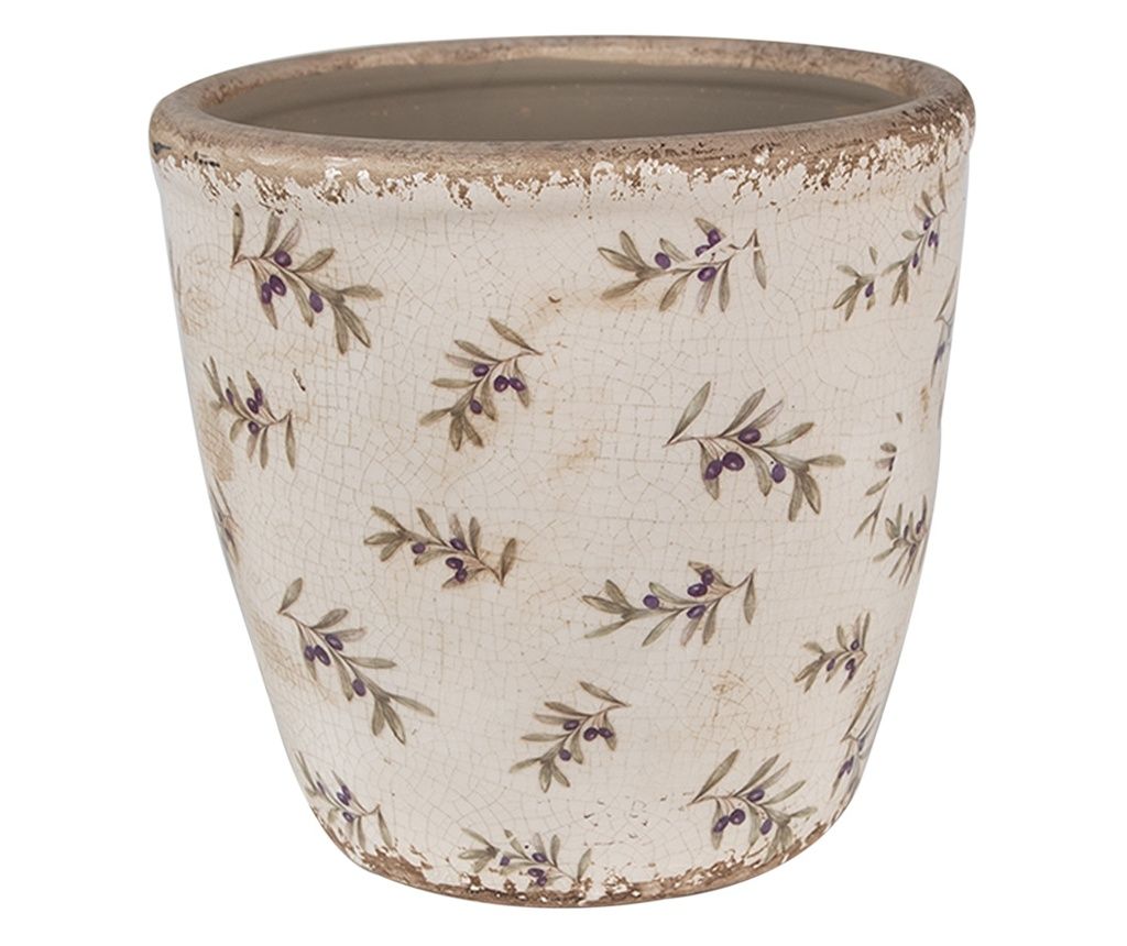 Ghiveci flori ceramica multicolora Masline 16x16 cm