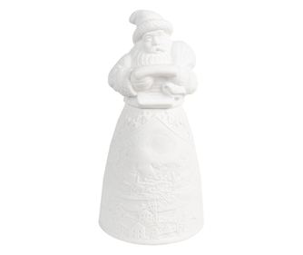Fehér porcelán Mikulás figura LED-del 9x19 cm