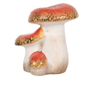 Večbarvni keramični okrasni gobici 10x9x12 cm