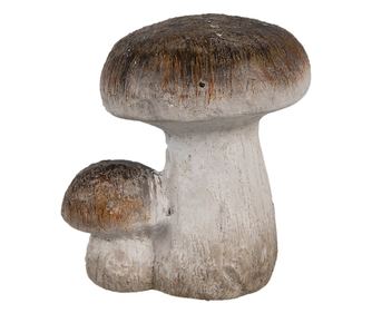 Okrasne keramične gobe bele rjave 6x5x7 cm