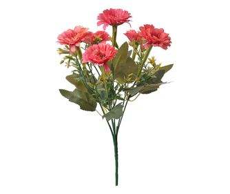 Buchet flori artificiale verzi roz 10x10x30 cm