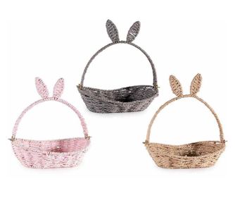 3 darabos húsvéti nyuszi kosár szett, 27,5x18,5x29 cm
