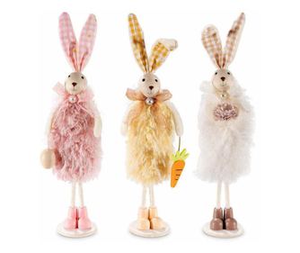 3 darabos húsvéti nyuszi figura szett, 5x27 cm