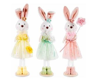 3 darabos húsvéti nyuszi figura szett, 7x34 cm