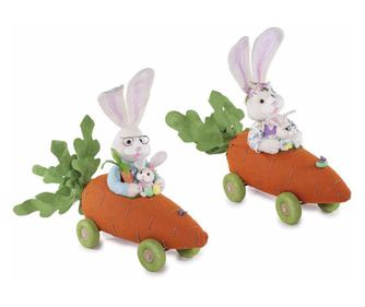 Komplet 2 figuric velikonočnega zajčka 130x40x100 cm
