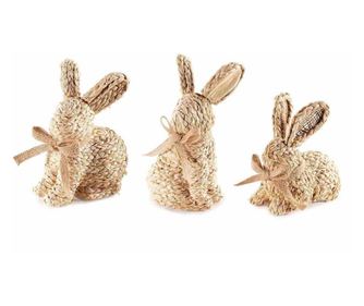 3 darabos nyuszi figura szett, 13x9x20 cm