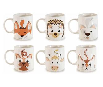 Set 6 porculanskih šalica Musetti 8x9,5 cm, 350 ml
