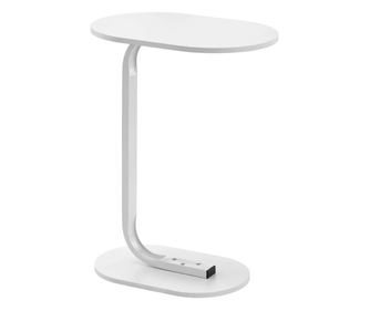 Masuta de cafea cu picior pentru pat/canapea, dimensiuni 45x30x60, culoare alb ABYZ™