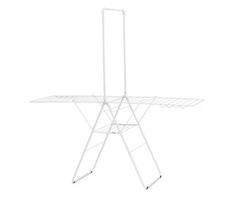 Uscător de rufe Brabantia Hangon, 25 m, 8 umerase, Blocare copii, Tijă suplimentară, Alb