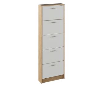 Dulap pentru pantofi, cu 5 sertare, din PAL laminat, design elegant si practic,58x18x170,2 cm, Bortis Impex