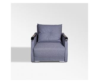 Fotoliu extensibil pat Modena, Iza, spatiu depozitare, perna decorativa, sistem metalic durabil picioare, culoare gri, 85x85x85
