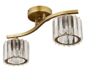 Plafonieara Cristal HubRom, TUFTY 3617-2S-FR 45x22 cm 2xE27-60W Antiq