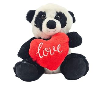 Plišana igračka, panda medvjedić s srcem u rukama, 20 cm