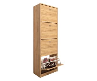 Pantofar cu 5 compartimente rabatabile, din PAL, culoare stejar artisan, capacitate aproximativ 20 perechi,design practic si mod