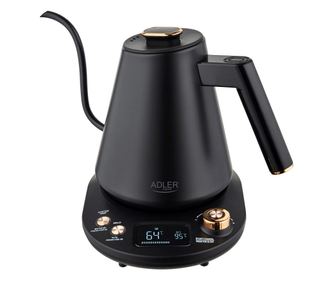 Ηλεκτρικός βραστήρας Adler AD 1349, 1100W, 1L, 40-100°C, Διατήρηση θερμοκρασίας, Οθόνη LED, Μαύρο