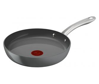 Tigaie Tefal C4240643 Renew+, 28 cm, Acoperire ceramica, Thermo-Signal, Thermo-Fusion, Thermo-Spot, Inductie, Gri