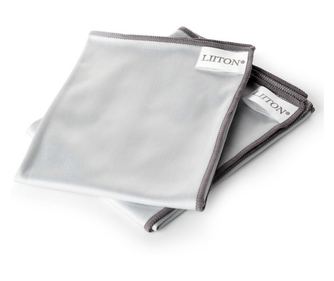 Комплект микрофибърни кърпи за почистване на кристално стъкло LIITON L20400, 50х31 см, 2 бр, Сив