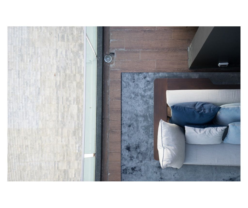 Covor designer PLAIN BLUE (A), lucrat manual, 160 x 230 cm