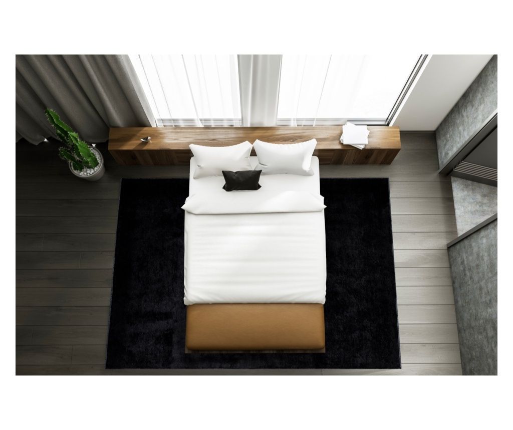 Dizajnerska preproga PLAIN BLACK (A), ročno delo, 160 x 230 cm