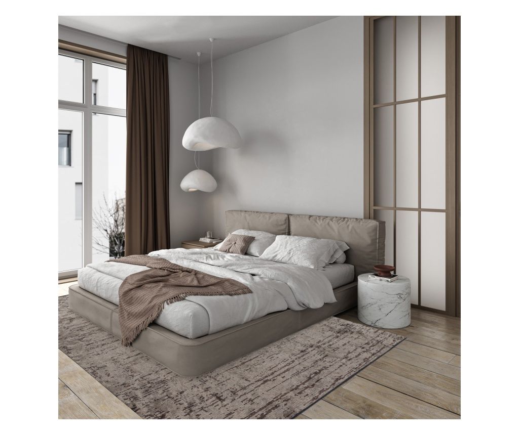 Dizajnerski tepih WIND DARK MINK, ručni rad, 240 x 340 cm