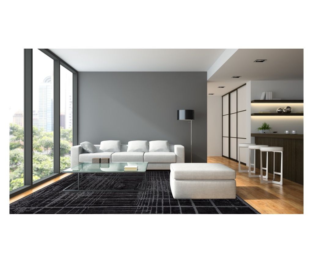 Covor Designer BARI NEGRU, Handmade, 160 x 230 cm