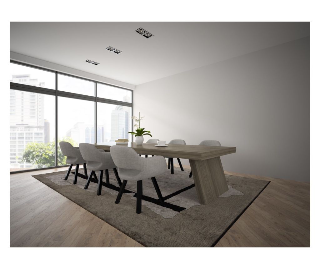 Designer Rug SALAMANCA BLACK, Handmade, 160 x 230 cm