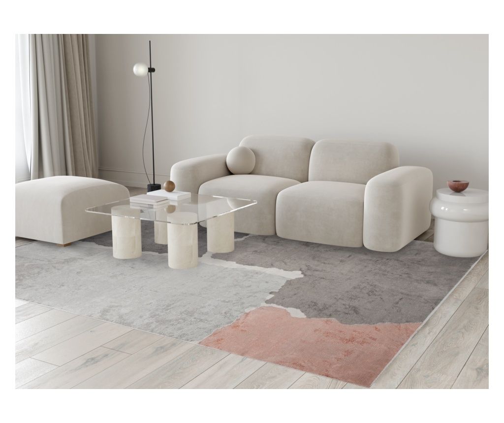 Designer Rug LOS ANGELES DARK GREY, Handmade, 160 x 230 cm