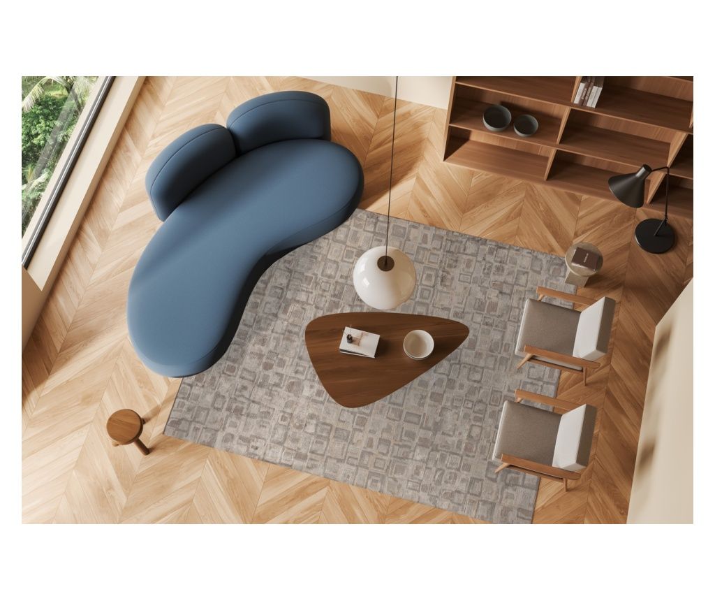 Σχεδιαστικό χαλί TRIBE GREY, χειροποίητο, 200 x 300 εκ.