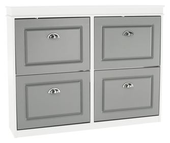 Pantofar cu 4 compartimente,potrivit pentru living,hol, din PAL si MDF, capacitate 16 perechi, design modern si elegant, culoare