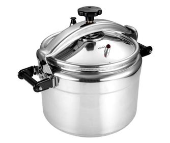 Тенджера под налягане Fagor Chef Extremen 100602653, 15 л, 30 см, 50 kPa, 3 системи за безопасност, Алуминий, Сребрист