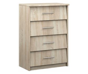 Pantofar cu 4 compartimente, din PAL, culoare stejar sonoma, capacitate aproximativa de 16 perechi, design practic, hol, living,