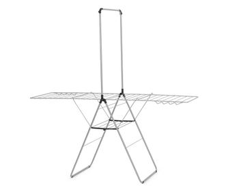 Uscător de rufe Brabantia Hangon 1004172, 25 m, 8 umerase, Blocare copii, Tijă suplimentară, Inox