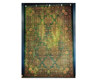 Perzijska preproga s klasičnim dizajnom, zlatne in zelene barve - 150x225cm