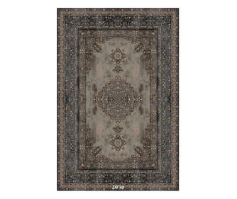 Perzijska preproga s klasičnim dizajnom, sive in temno modre barve - 150x225cm