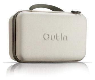 Husă de protecție Outin Nano, EVA, compartiment pentru capsule, rezistentă la umiditate și șocuri, alb