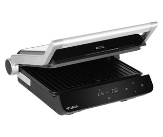 Grill electric ECG FORZA 5200 Fuego, 2000W, 80-230 °C, 2 termostate, cronometru, deschidere 180°, capac din otel inoxidabil