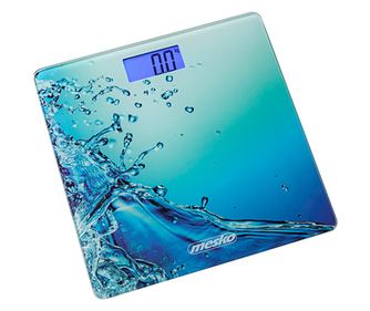 Elektronska vaga od kaljenog stakla plava 150 kg